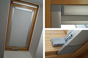 Installazione di una finestra per tetti plissettata