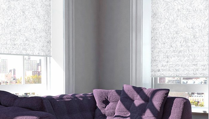 Tende plissettate con motivo floreale