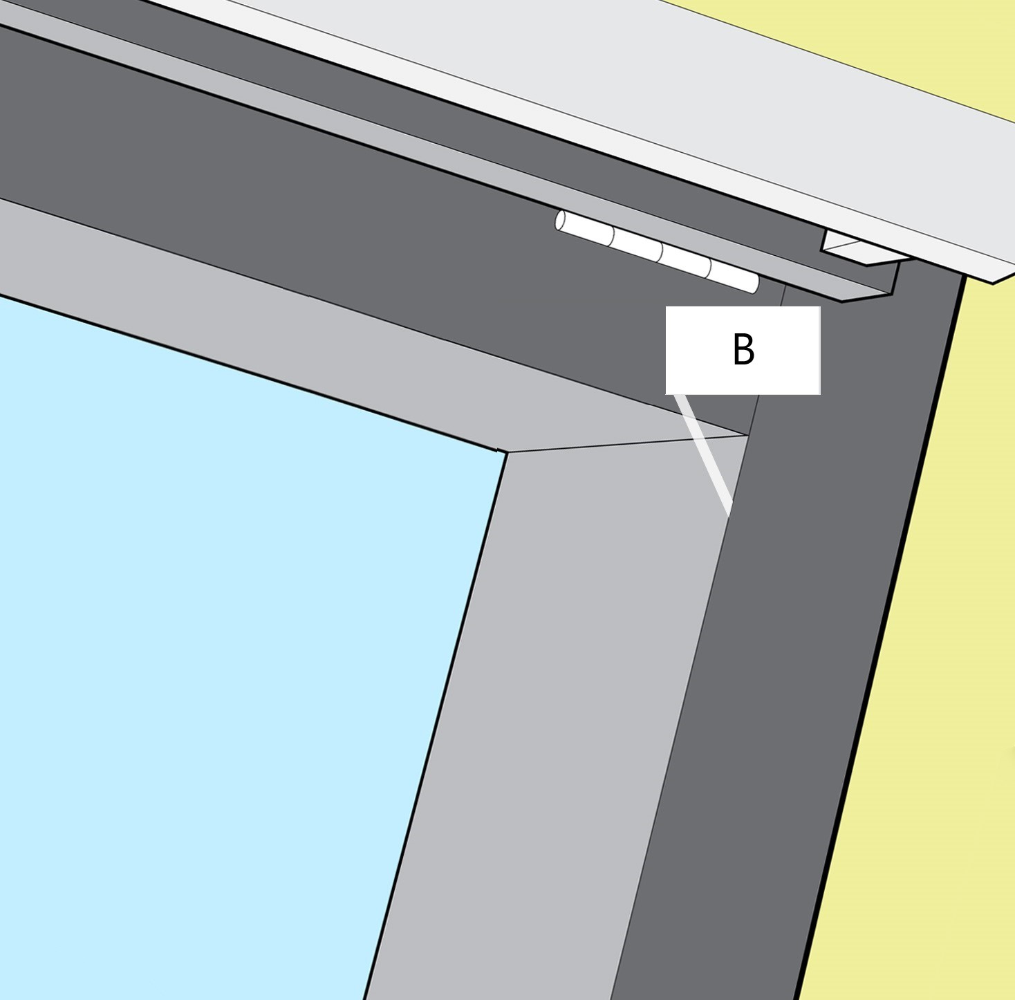 Finestra senza fessura d'ombra