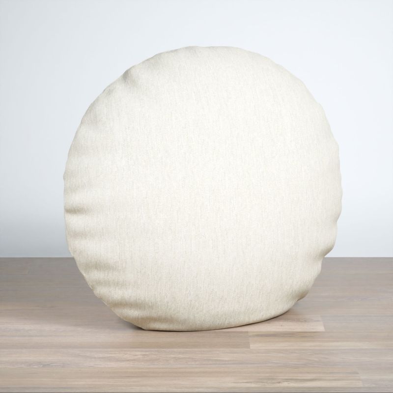 Dekokissen rund in weiß