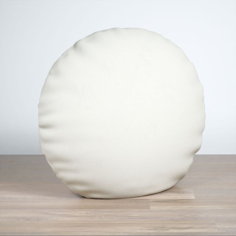 Dekokissen rund in weiß