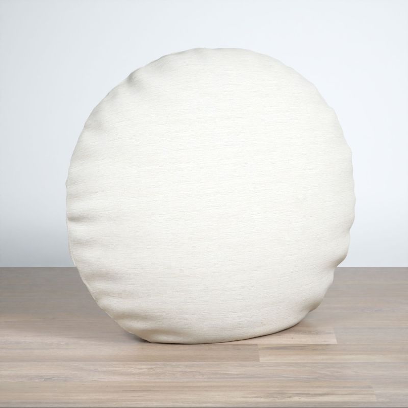 Dekokissen rund in weiß