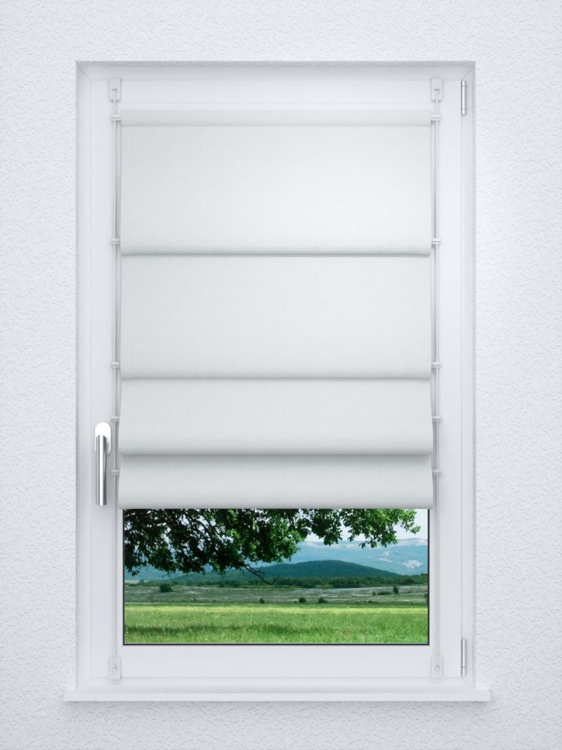 Raffrollo smart in weiß