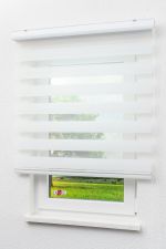 Lysel - Qualitätsdoppelrollo mit Blende weiß