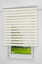 Lysel Outlet - Doppelrollo Kassette Perlweiß