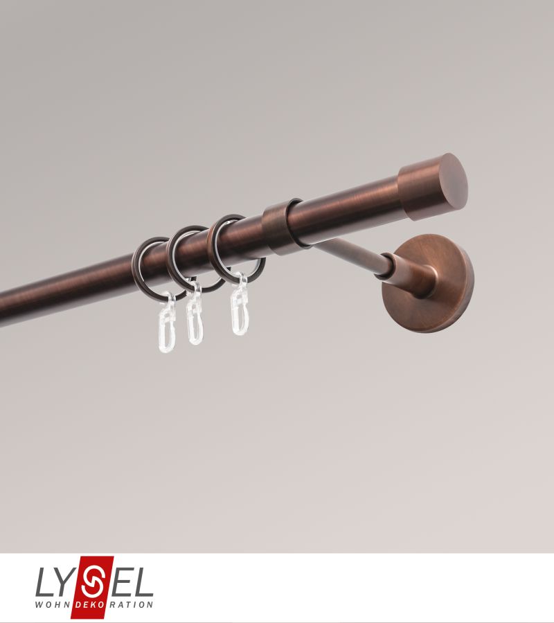 Lysel - SET Opal 640cm Träger geschlossen mit Endstücke Zylinder in Bronze