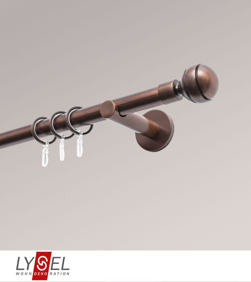 Lysel - SET Opal 600cm Träger offen mit Endstücke Kugel in Bronze