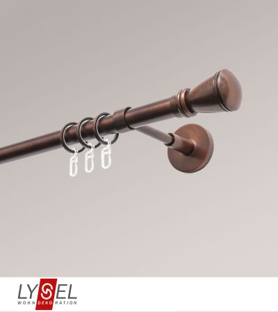 Lysel - SET Opal 640cm Träger geschlossen mit Endstücke Konus in Bronze