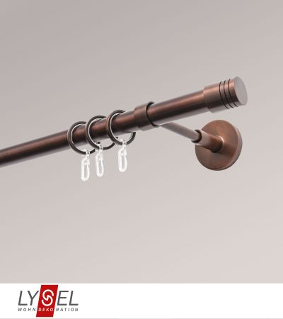 Lysel - SET Opal 640cm Träger geschlossen mit Endstücke Zylinder in Bronze
