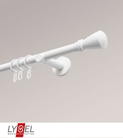Lysel - SET Opal 640cm Träger offen mit Endstücke Konus in Weiß