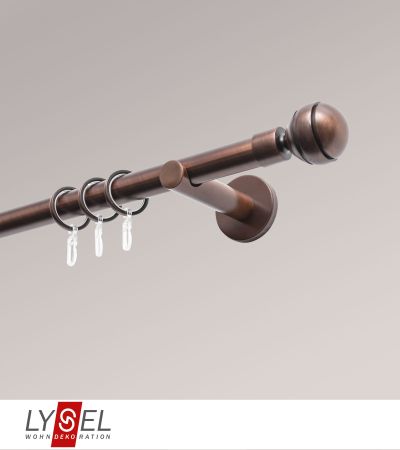Lysel - SET Opal 600cm Träger offen mit Endstücke Kugel in Bronze
