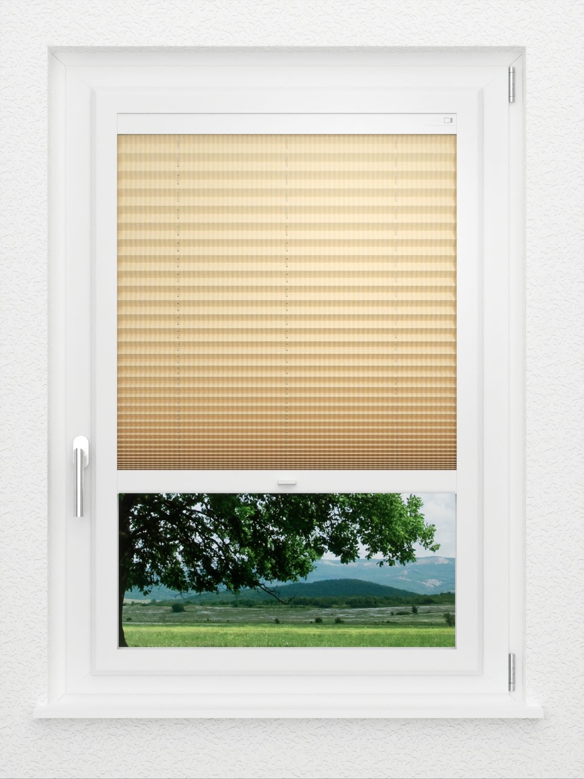 Detailansicht LYSEL HOME Plissee 414A Silky Streifen
