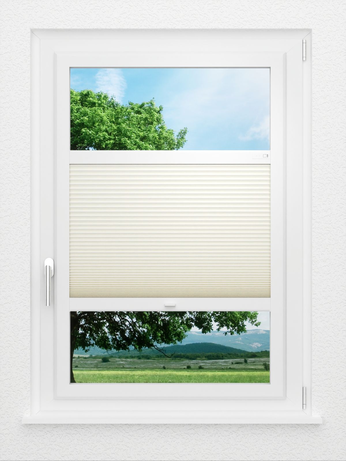 Detailansicht LYSEL HOME Plissee 017A Calluna Wabe