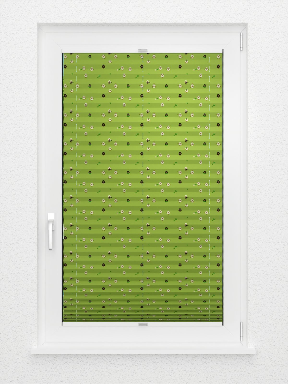 Detailansicht Plissee Sheep green Night 4406.1714