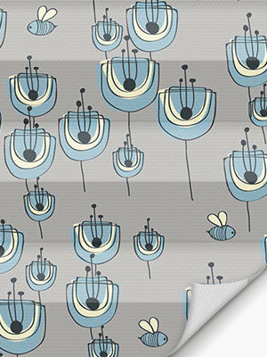 Stoff Plissee Maßanfertigung World of Bees 04.613