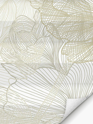 Stoff Plissee Maßanfertigung Ginkgo Leaf 00.087