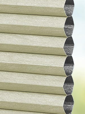 Stoff Plissee Maßanfertigung DUETTE® Peonia Blackout 21.929