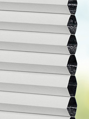 Stoff Plissee Maßanfertigung DUETTE® Peonia Blackout 12.929