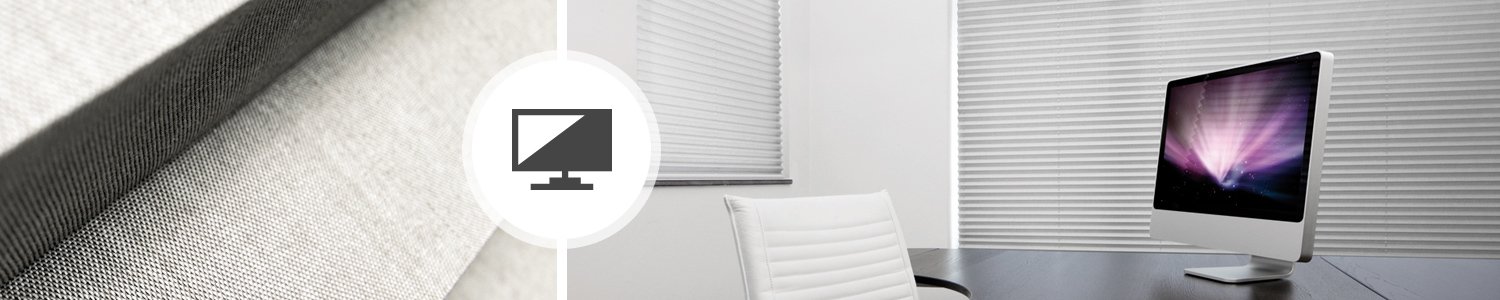 Tende plissettate adatte a postazioni di lavoro su schermo