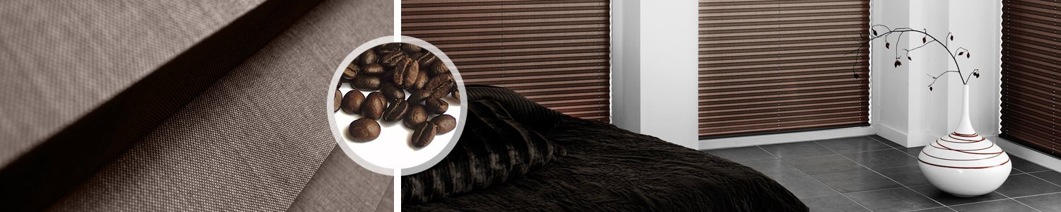 Tende plissettate marroni su misura