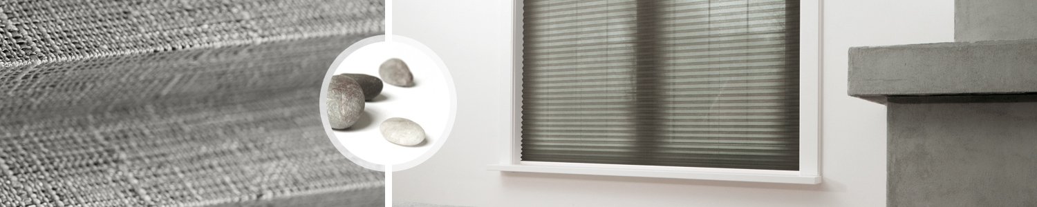 Tende plissettate grigie su misura