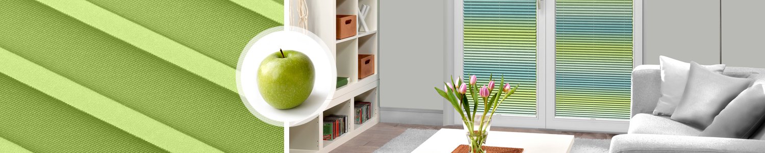 Tende plissettate verdi su misura