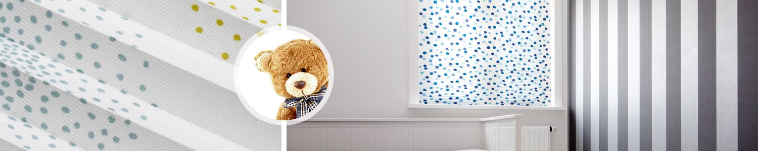 Tende plissettate su misura per la camera dei bambini