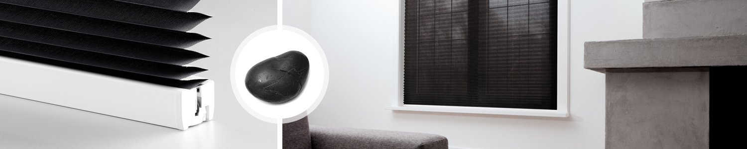 Tende plissettate nere su misura