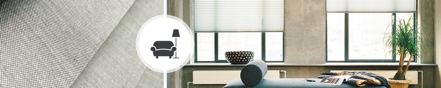 Tenda plissettata per il soggiorno